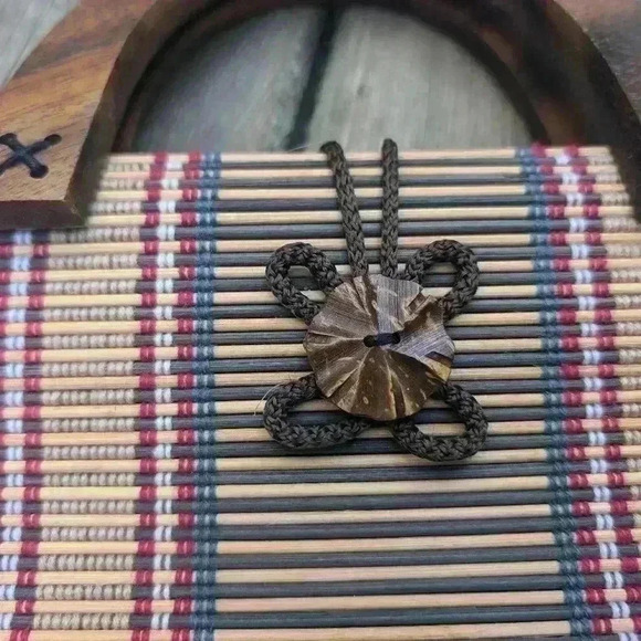 Vintage small bag with wooden handle - Picture 4 of 9